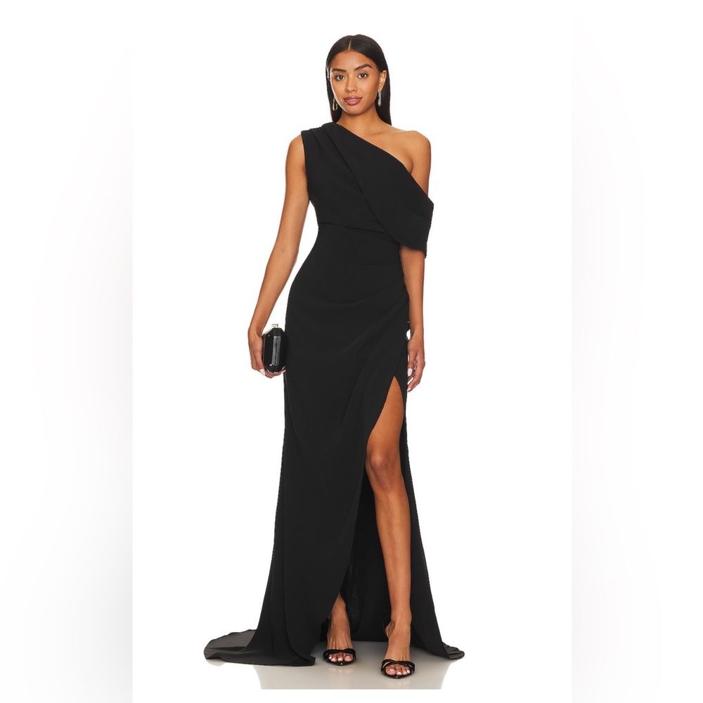 Elliatt Isadora Gown Black One-Shoulder